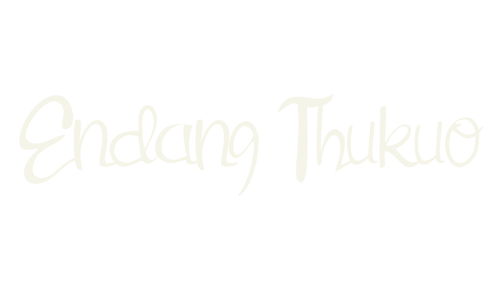 Endang Thukuo, cursive font preview