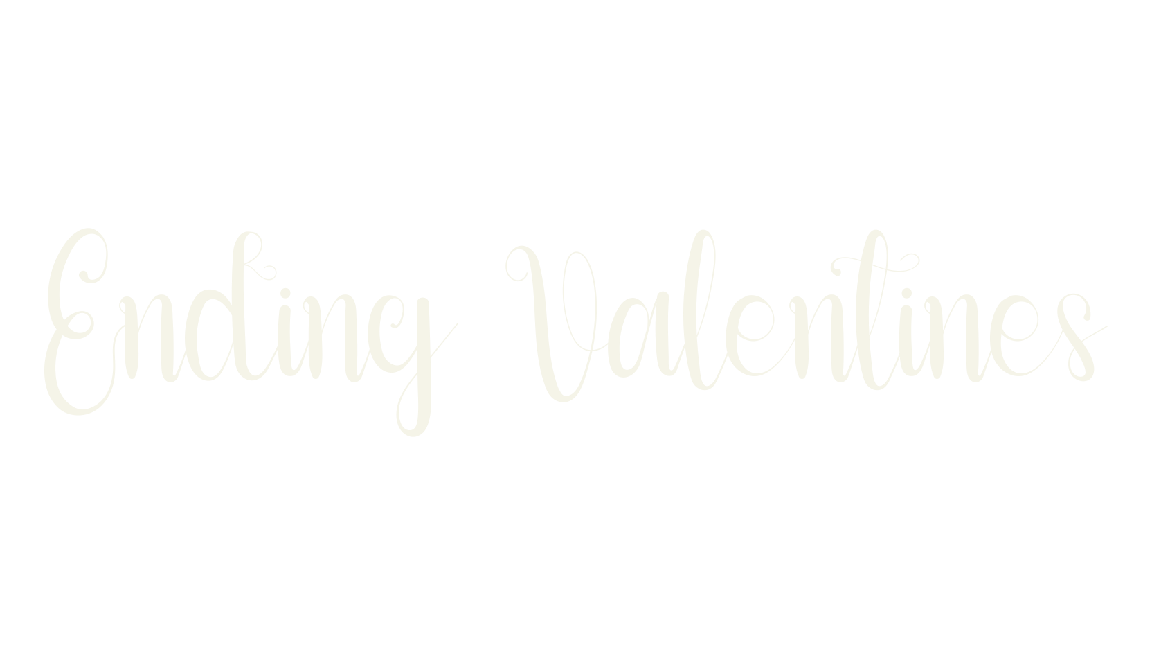 Ending Valentines, cursive font preview
