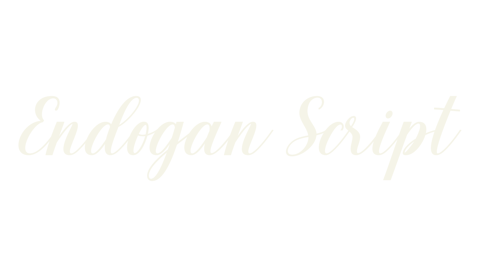Endogan Script, calligraphy font preview