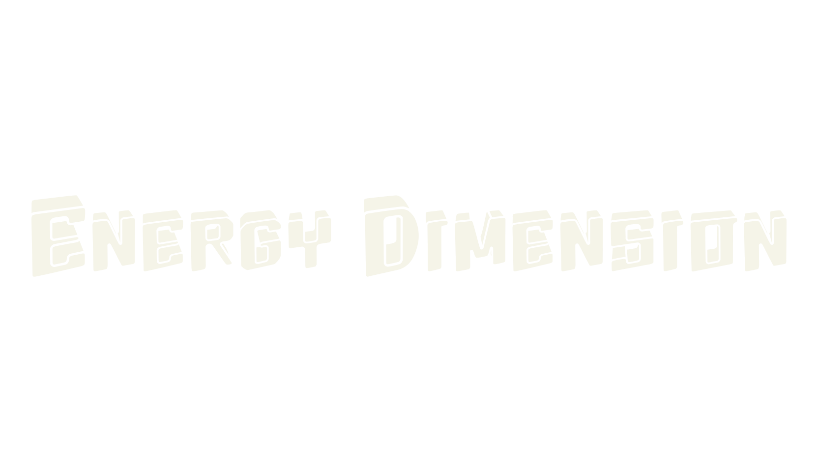 Energy Dimension, 3d font preview