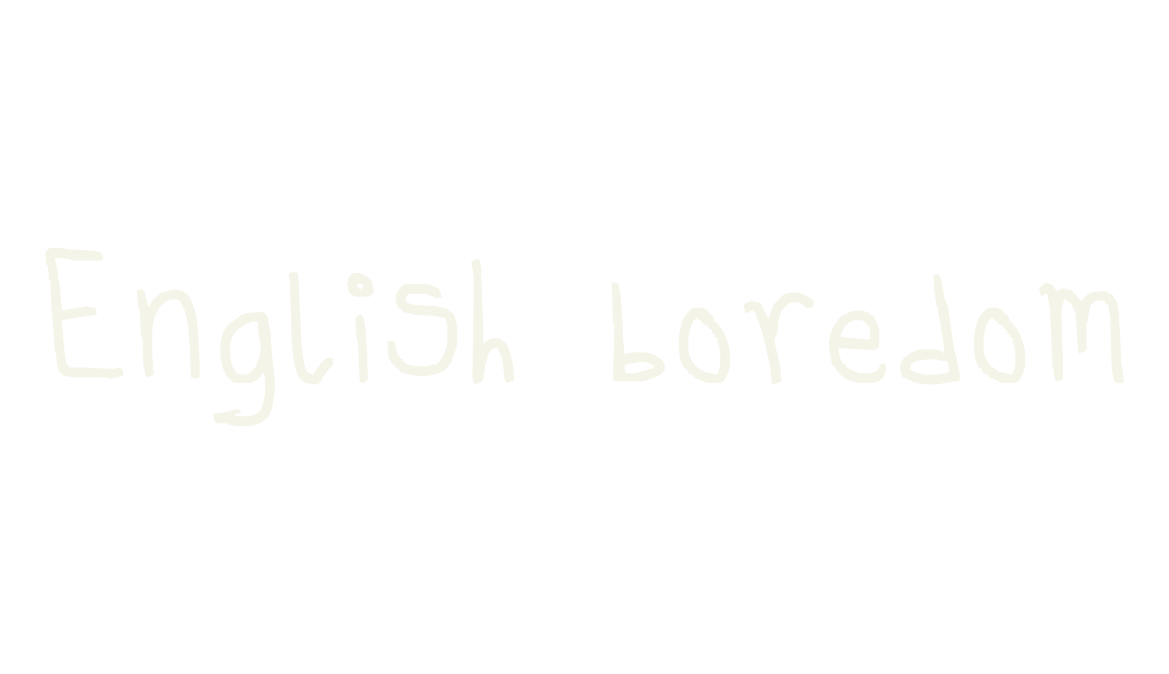 English boredom, handwriting font preview