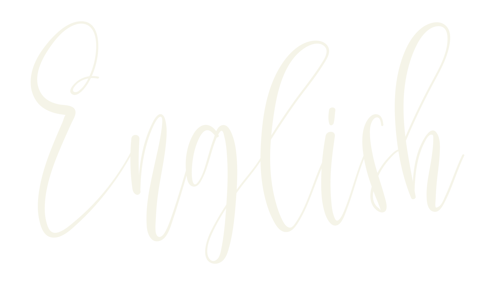 English, cursive font preview