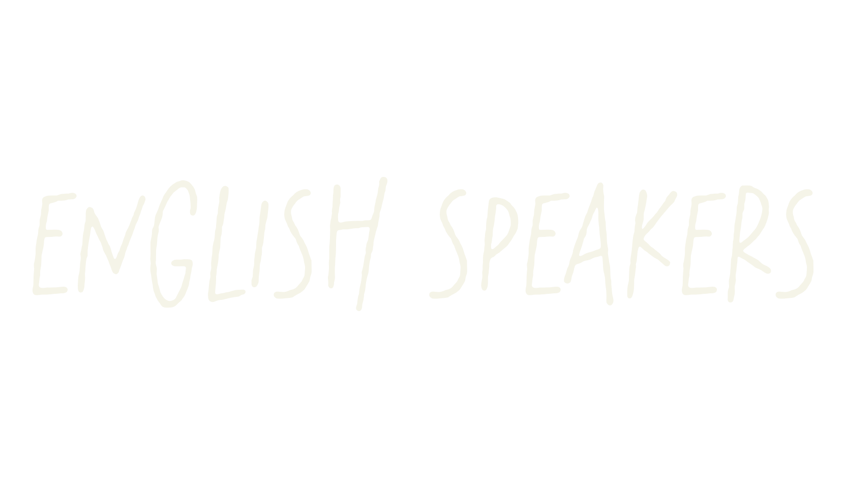 English Speakers, retro font preview
