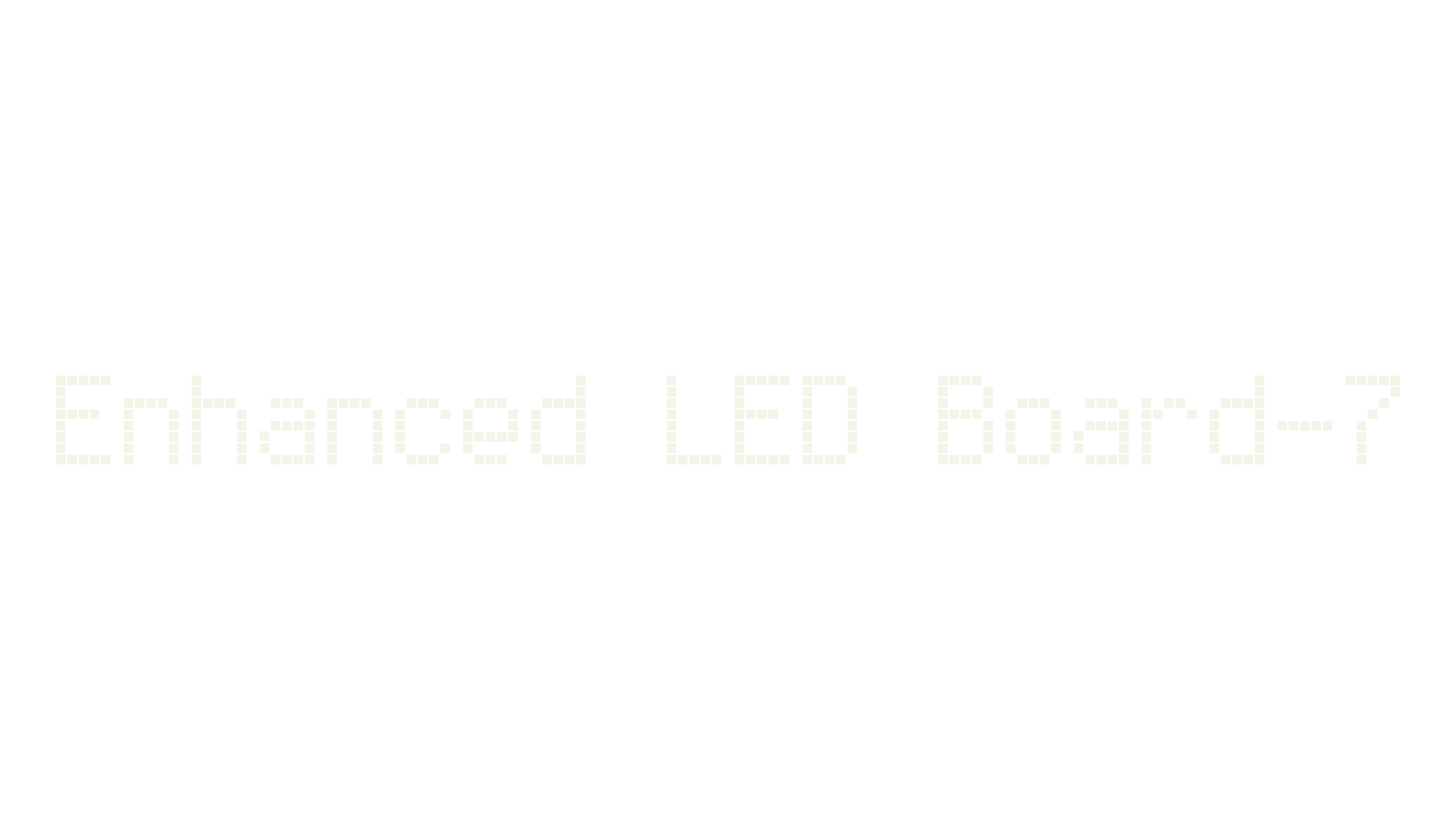 Enhanced LED Board-7, digital font preview