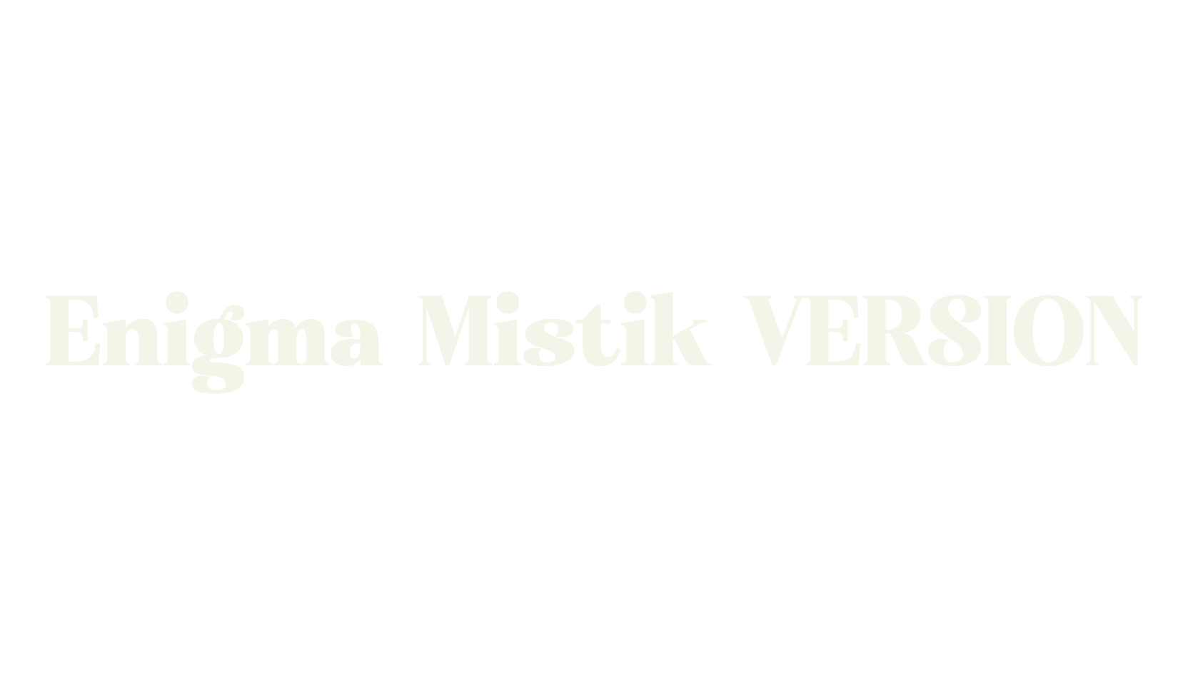 Enigma Mistik VERSION, serif font preview