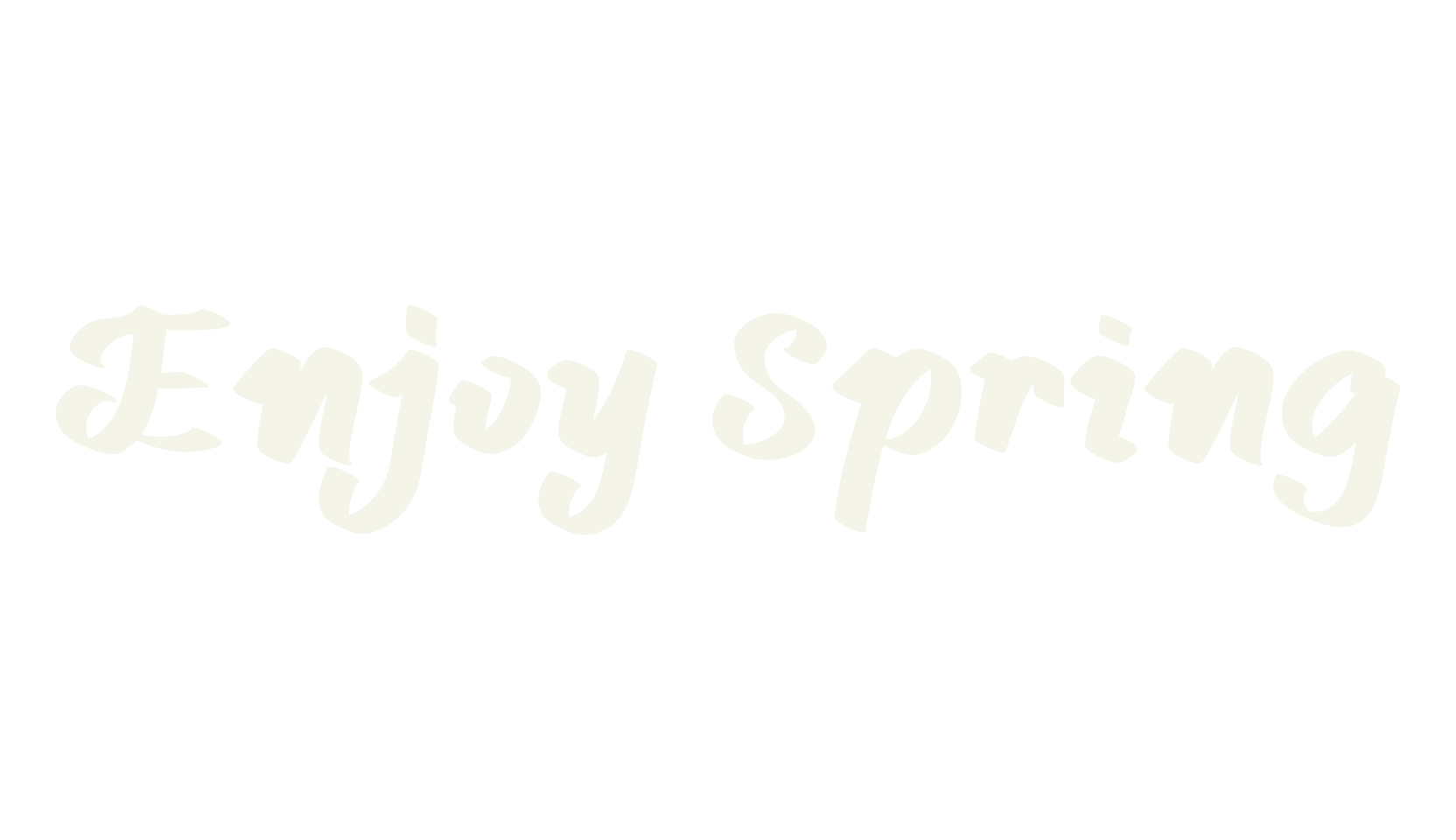 Enjoy Spring, cursive font preview