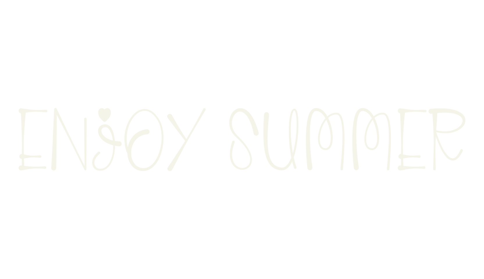 Enjoy Summer, fancy font preview