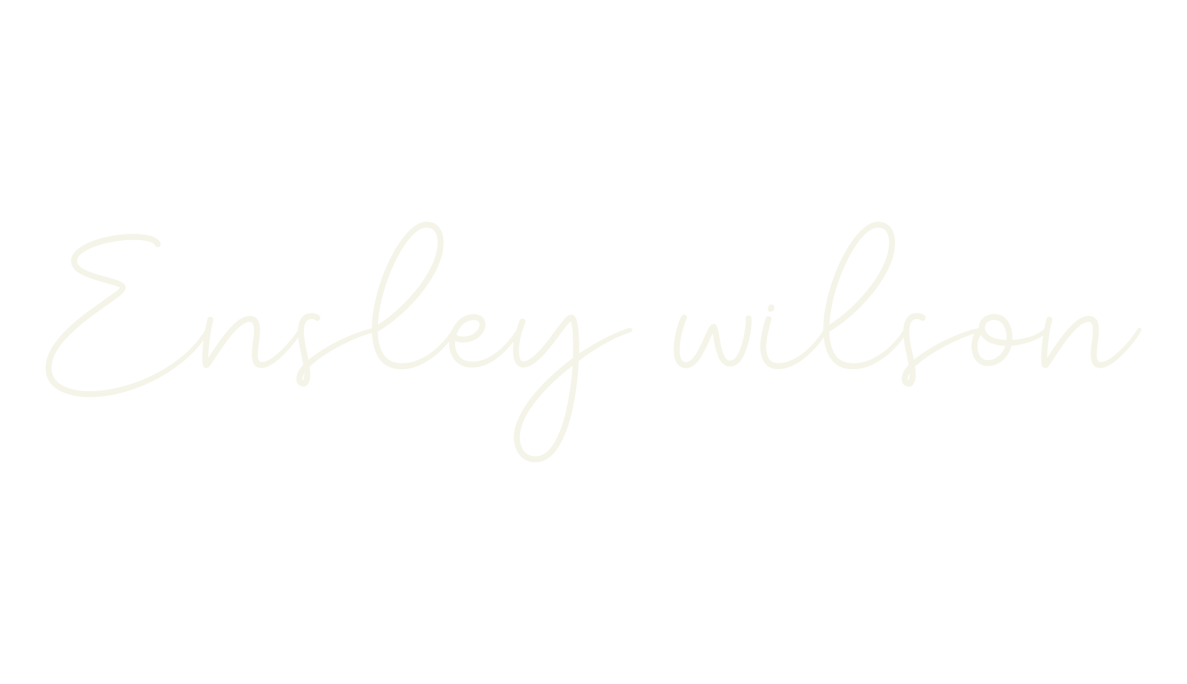 Ensley wilson, cursive font preview