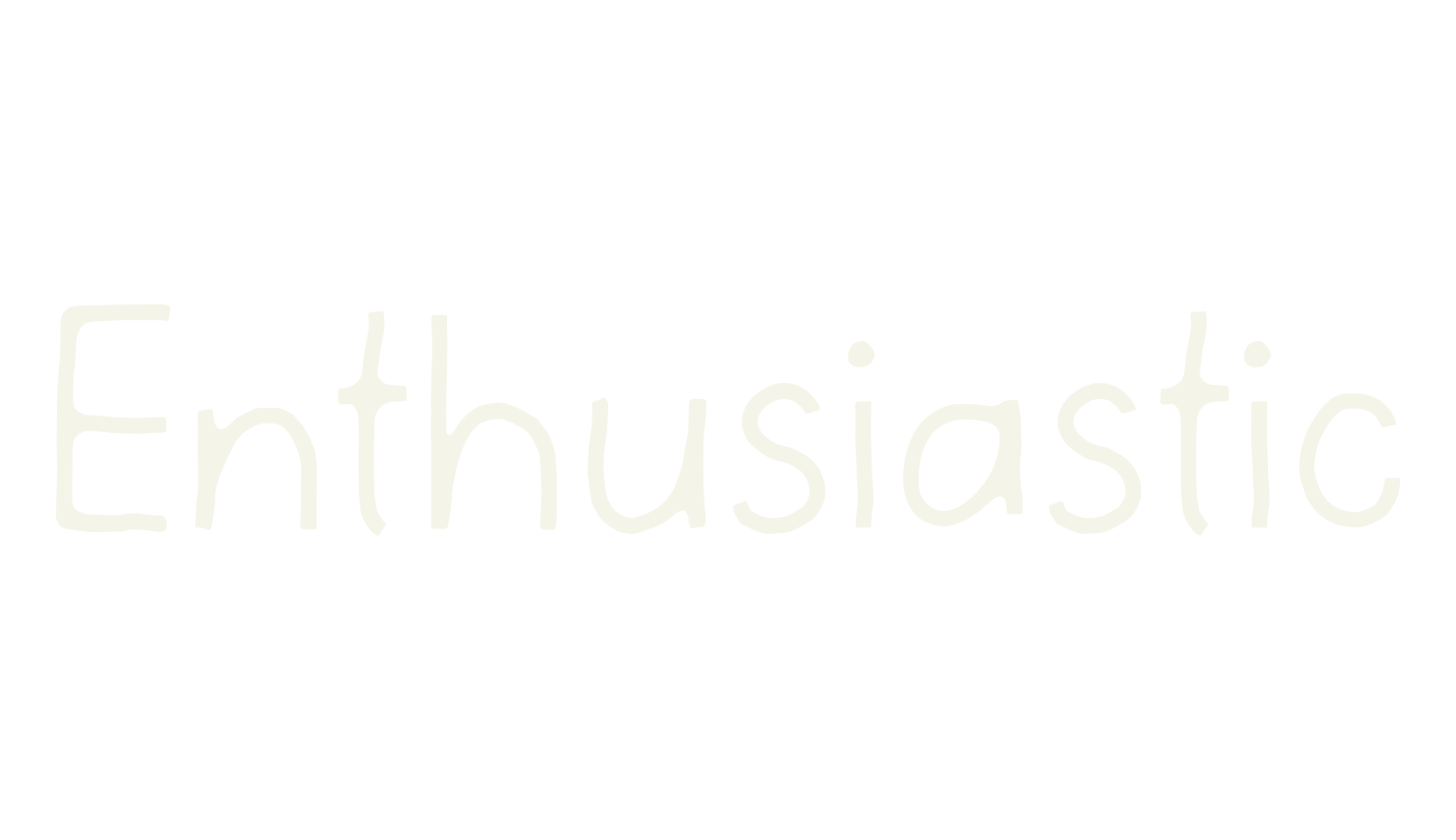 Enthusiastic, lettering font preview