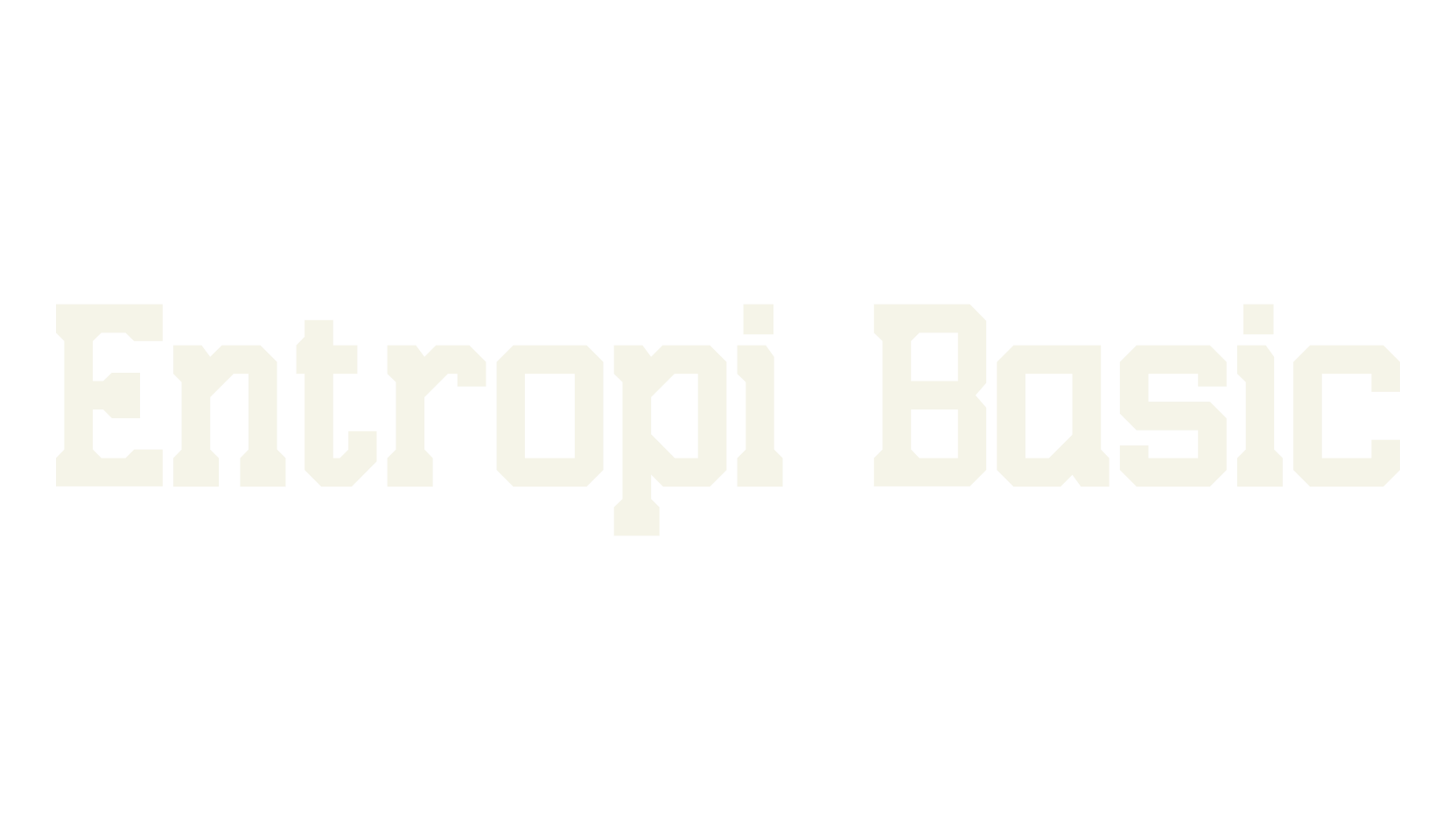 Entropi Basic, baseball font preview