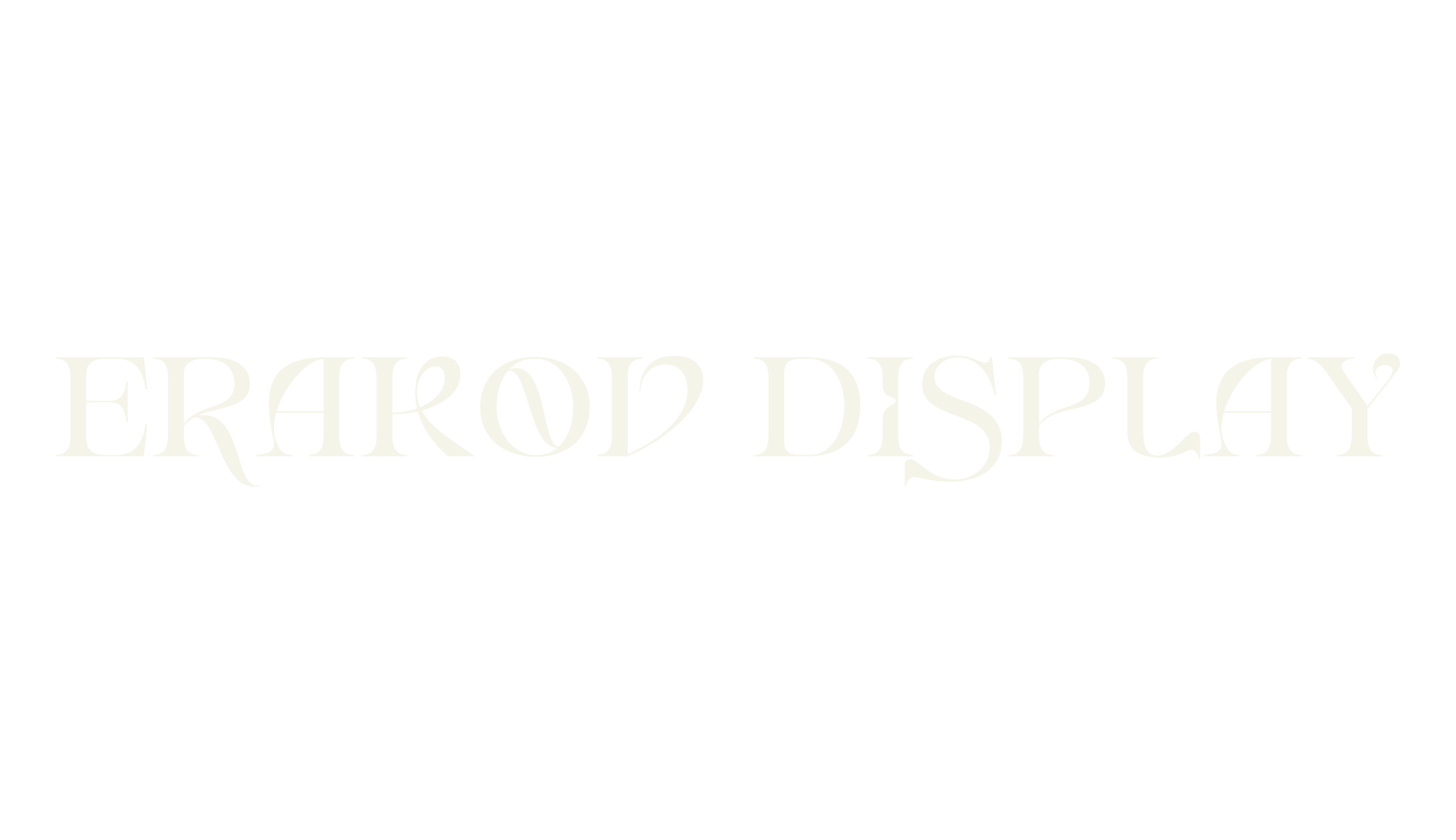 Erakov Display, whimsical font preview