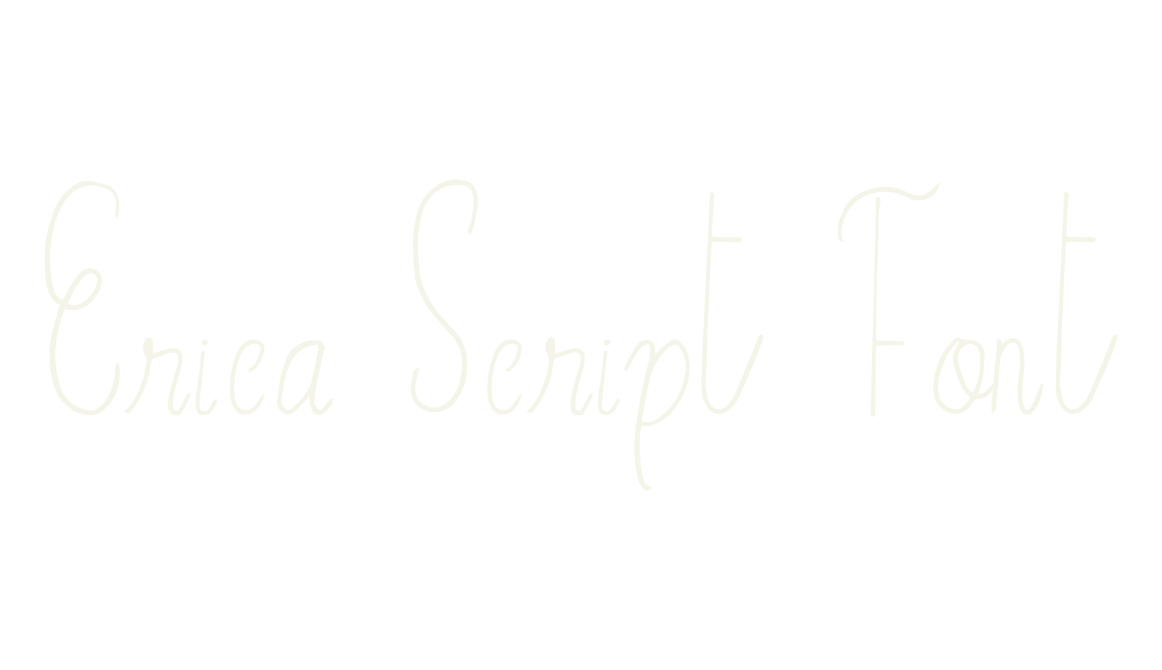 Erica Script Font, children font preview