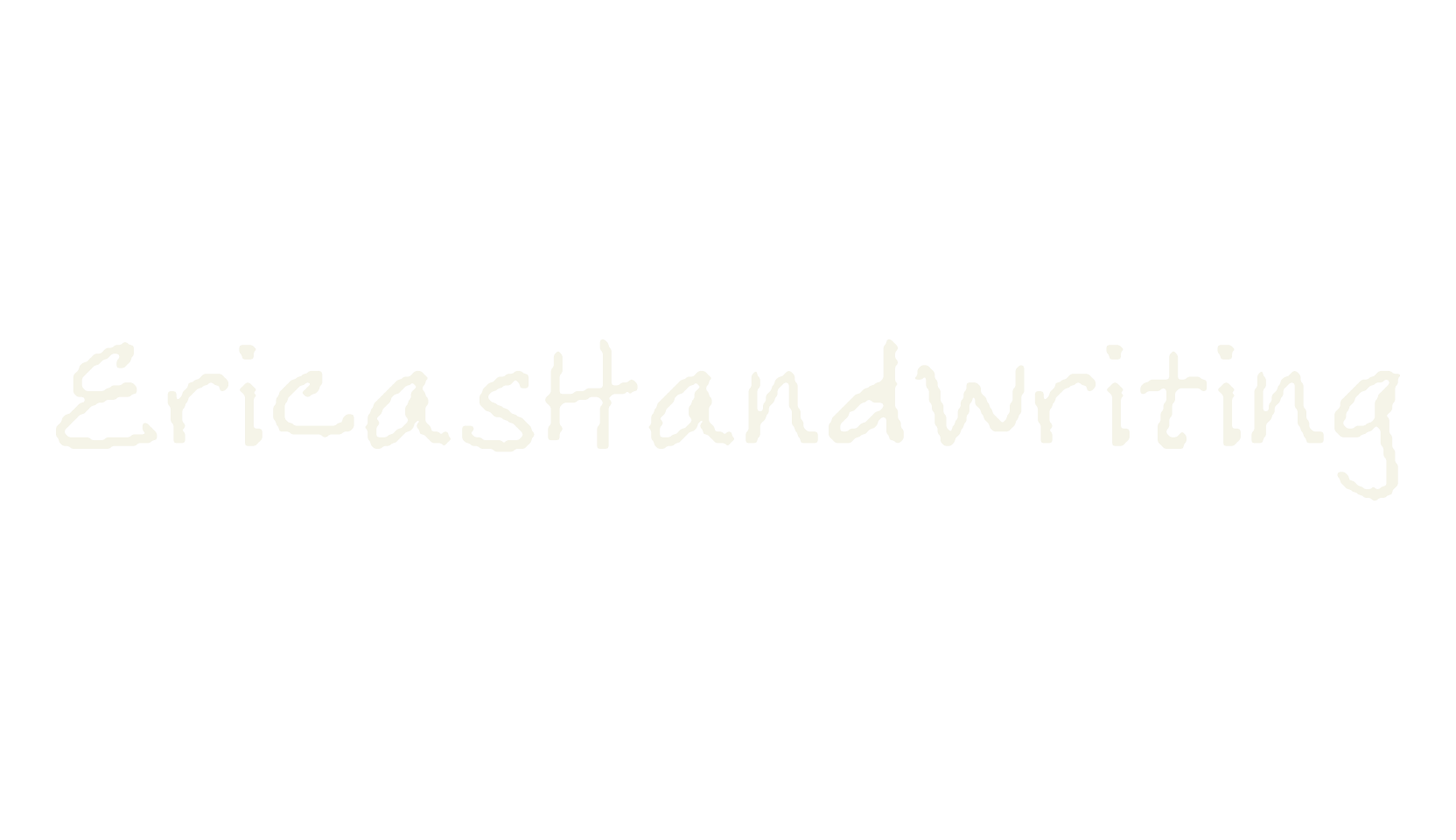 EricasHandwriting, hand drawn font preview