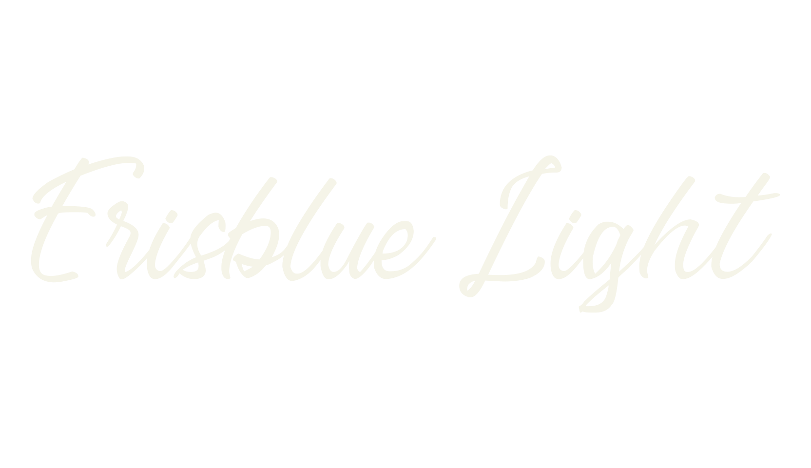 Erisblue Light, hand lettering font preview