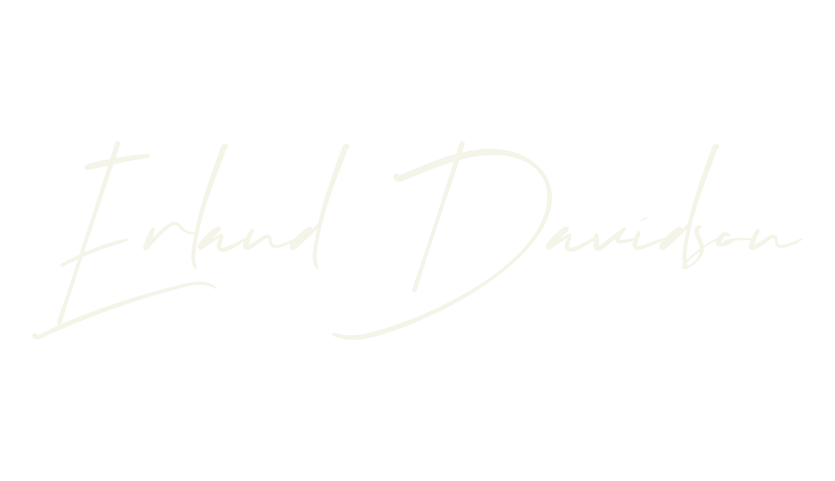 Erland Davidson, handwriting font preview