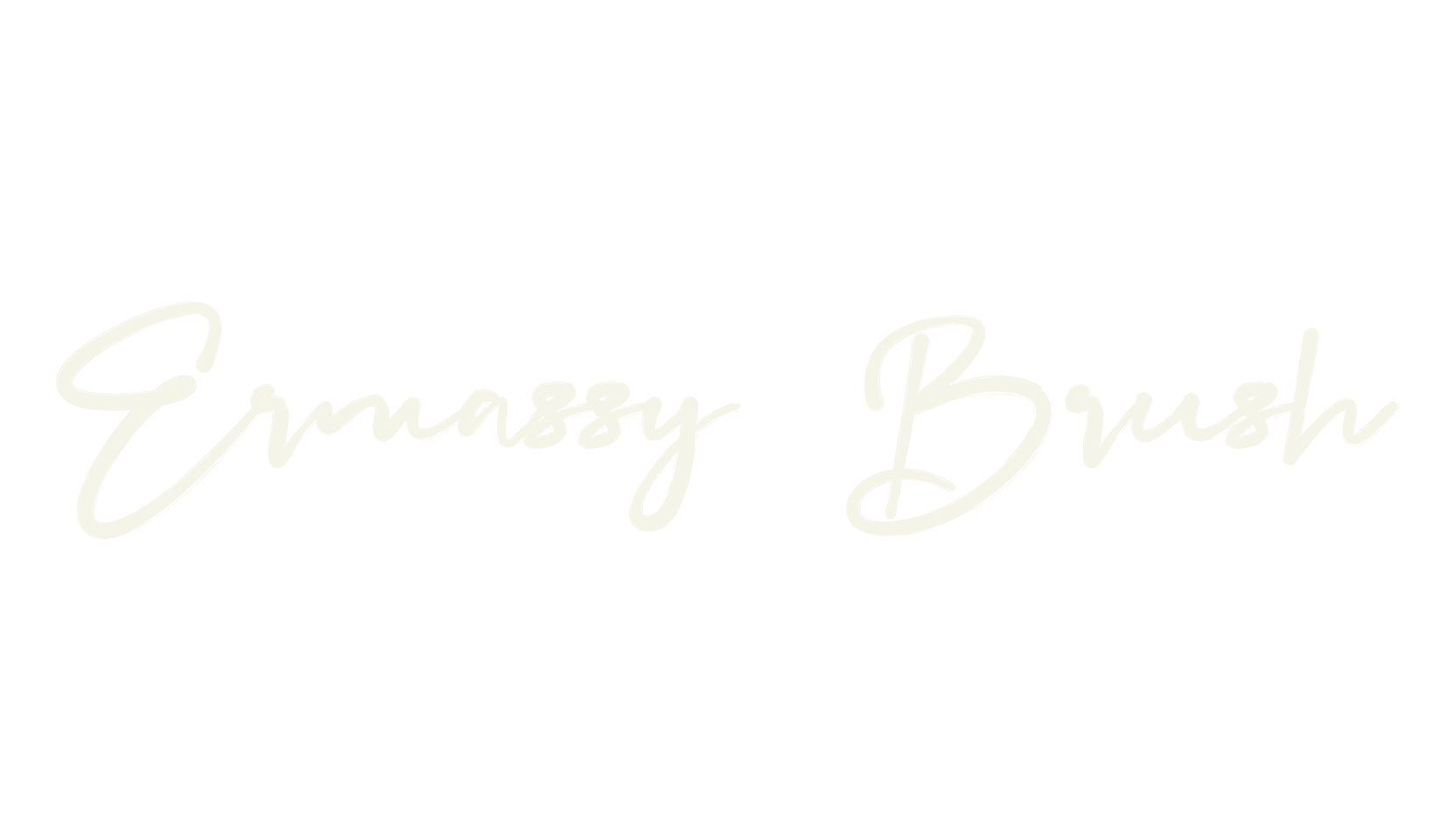 Ermassy Brush, cursive font preview