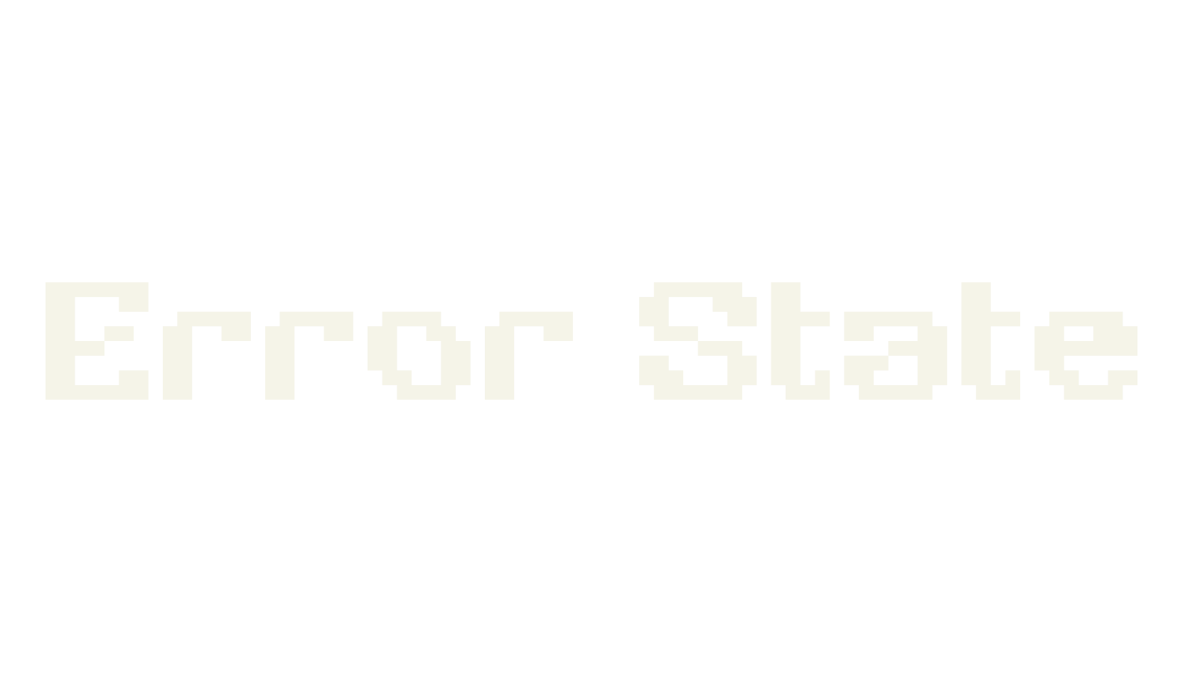 Error State, retro font preview