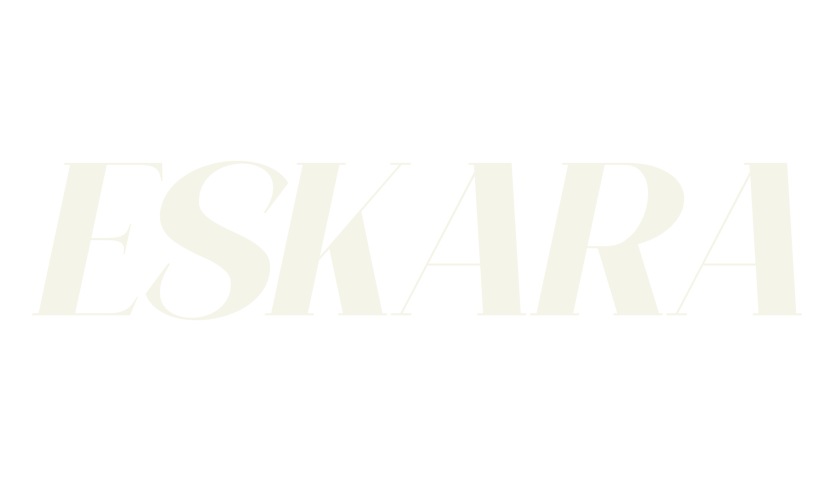 ESKARA, logo font preview