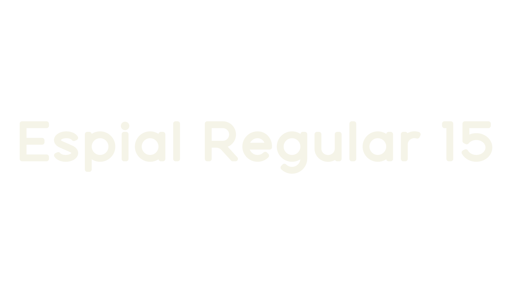 Espial Regular 15, custom font preview