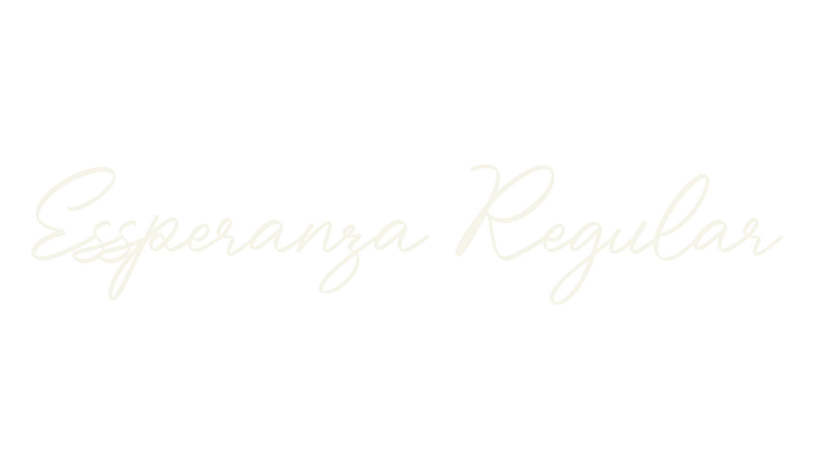 Essperanza Regular, fashion script font preview