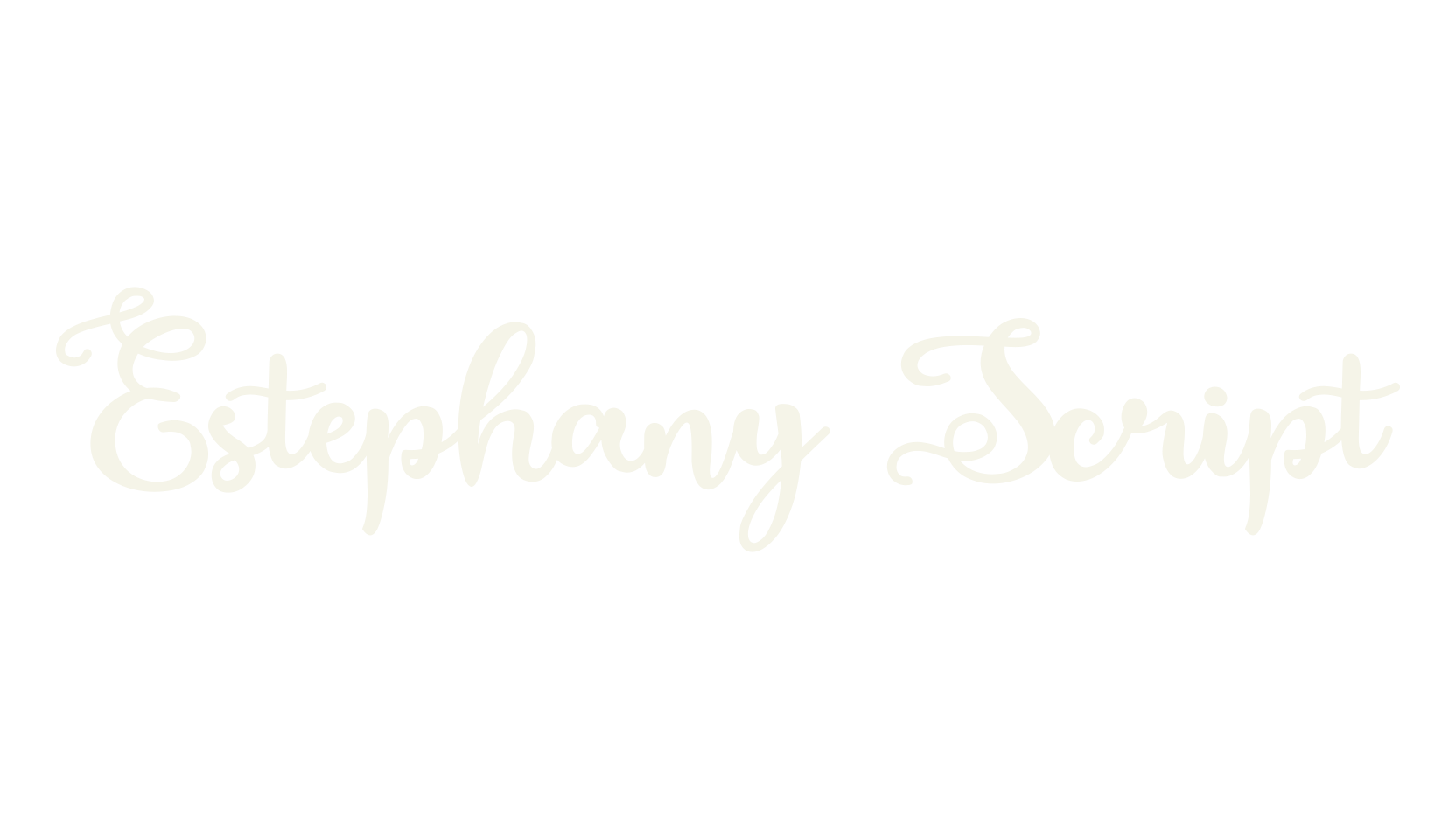 Estephany Script, script font preview
