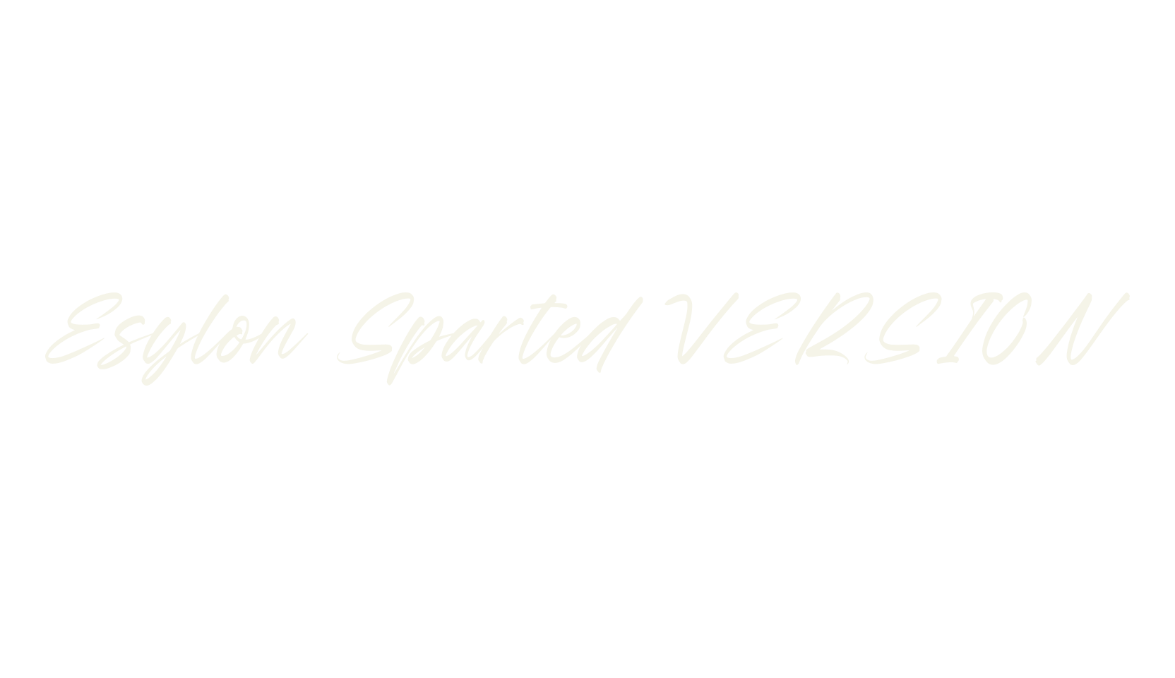 Esylon Sparted VERSION, script font preview