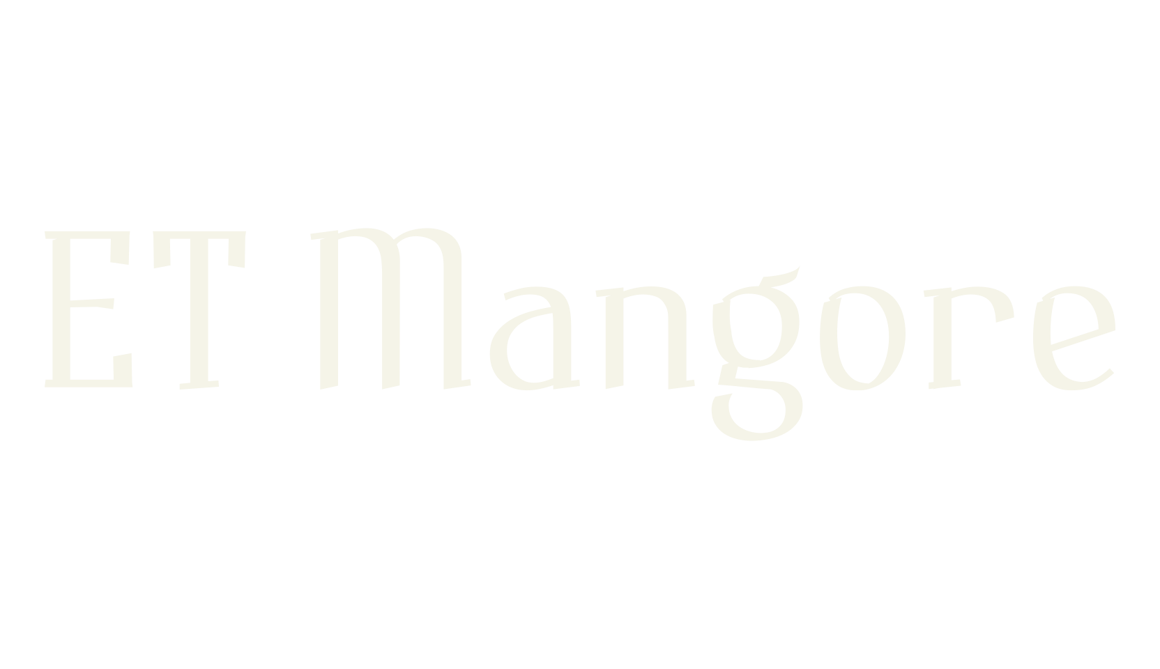 ET Mangore, lettering font preview