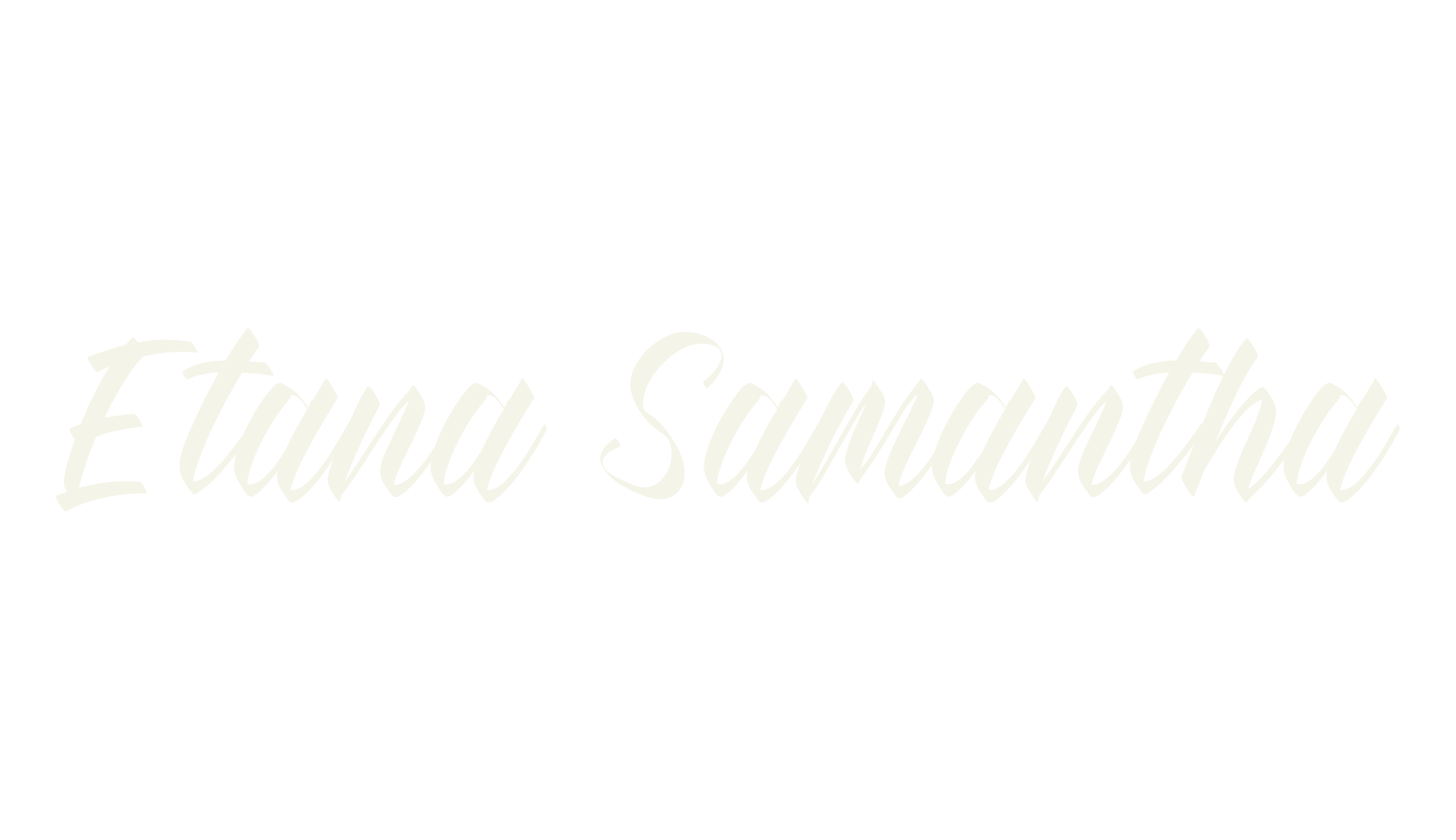 Etana Samantha, calligraphy font preview