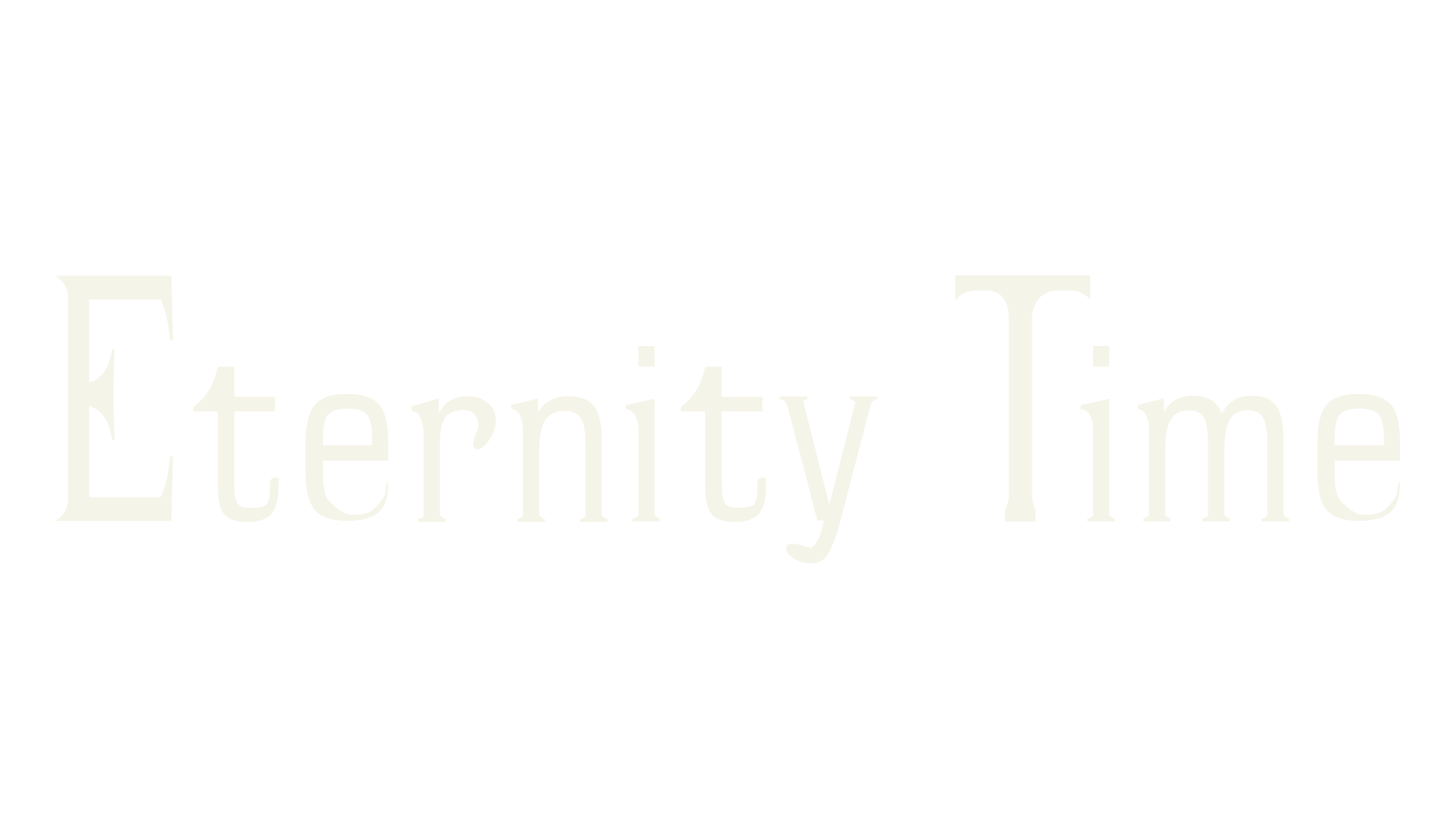 Eternity Time, serif font preview