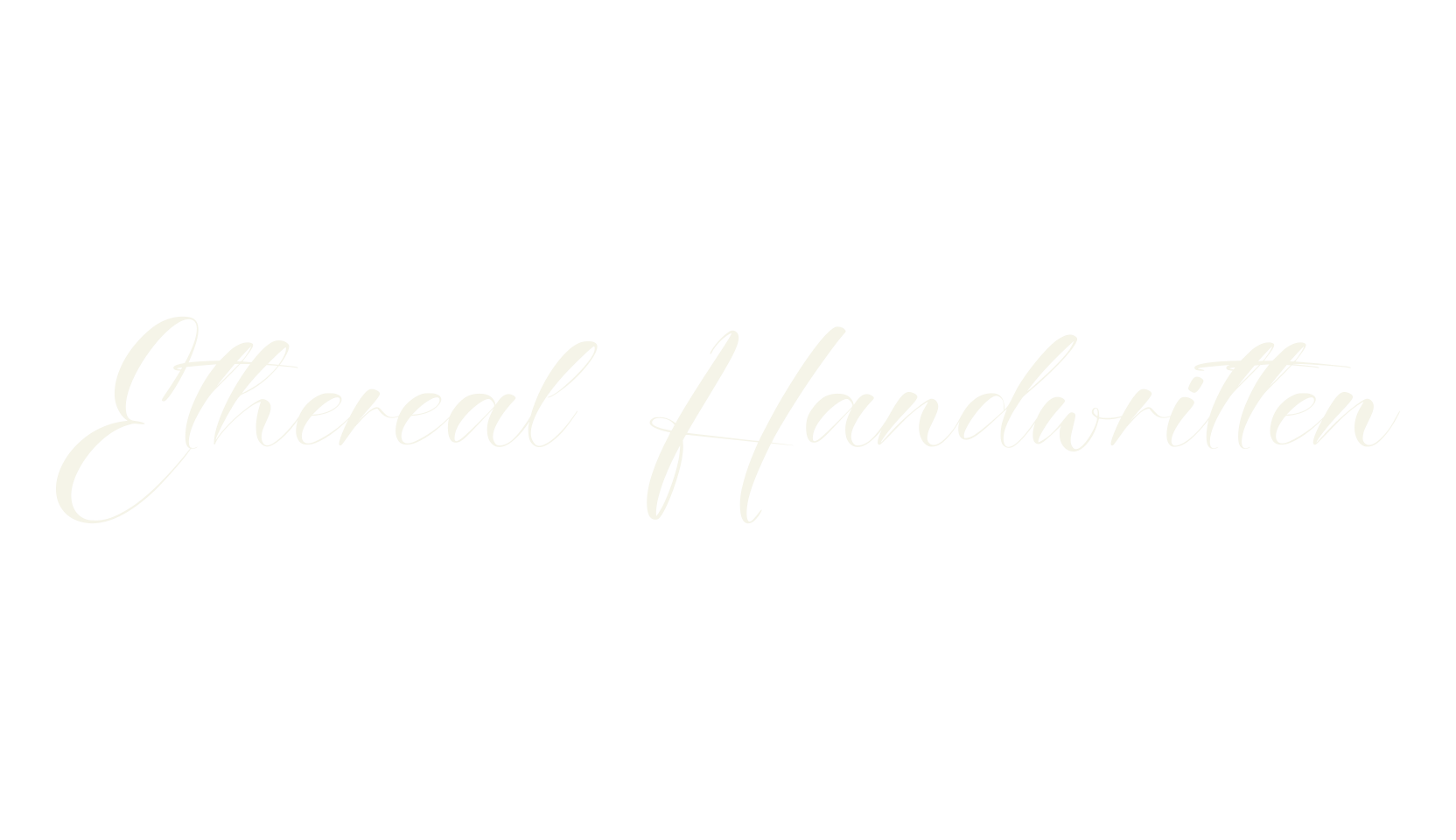 Ethereal Handwritten, handwriting font preview