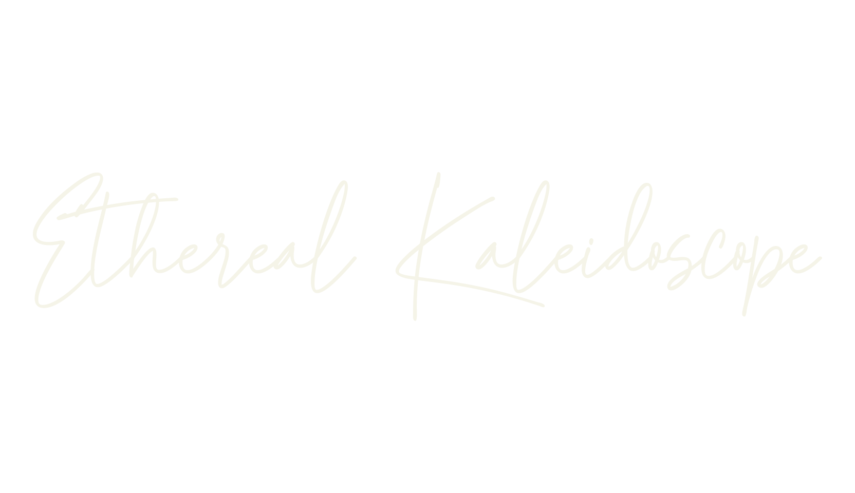 Ethereal Kaleidoscope, handwriting font preview