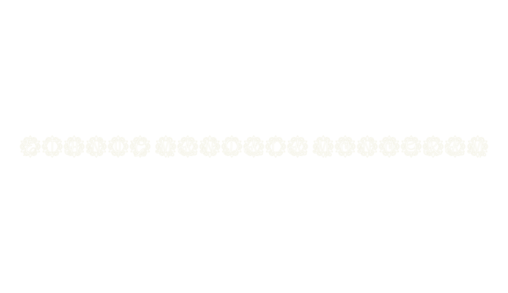 Ethnic Mandala Monogram, monogram font preview