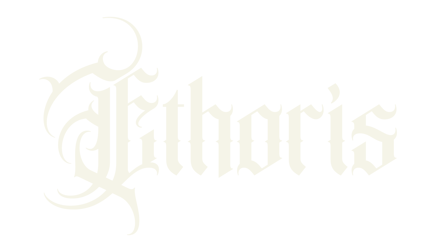Ethoris, death metal font preview