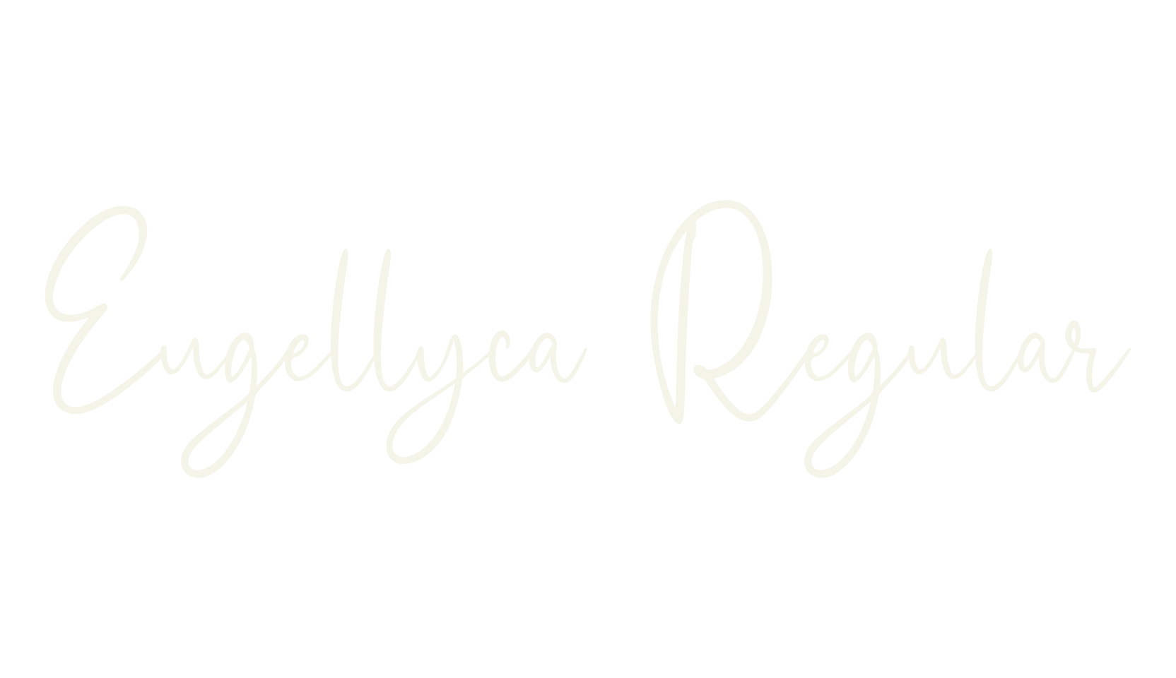 Eugellyca Regular, fashion script font preview