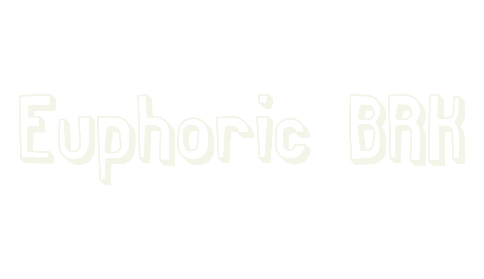 Euphoric BRK, 3d font preview