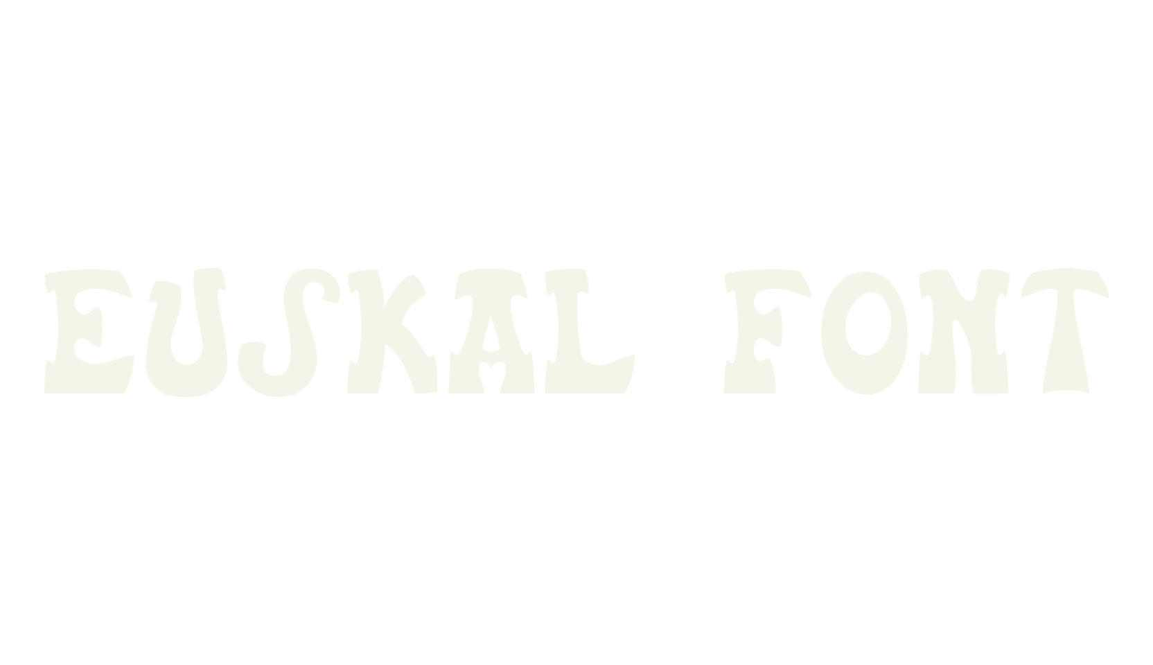 Euskal Font, basque font preview
