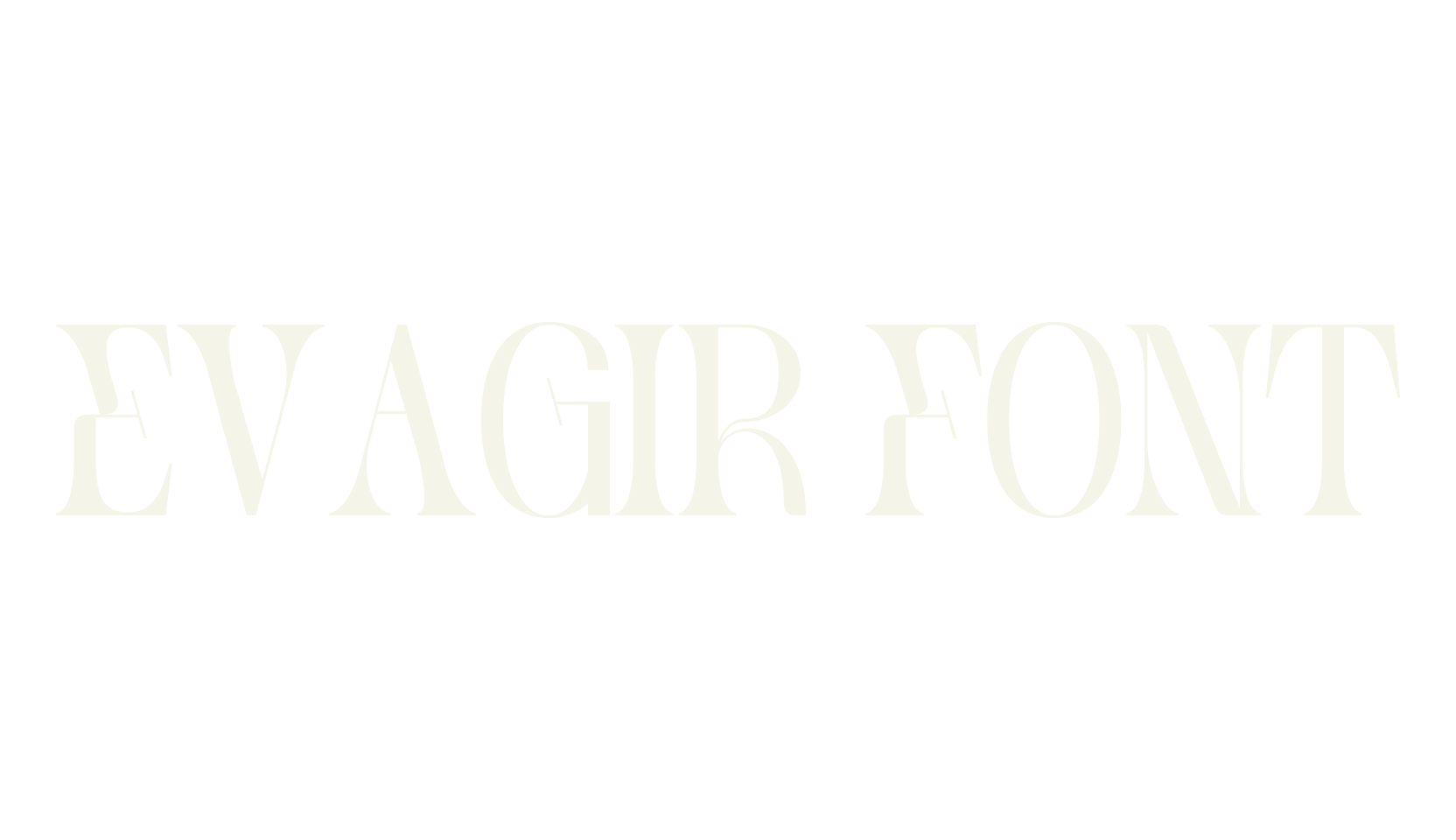 Evagir Font, serif font preview