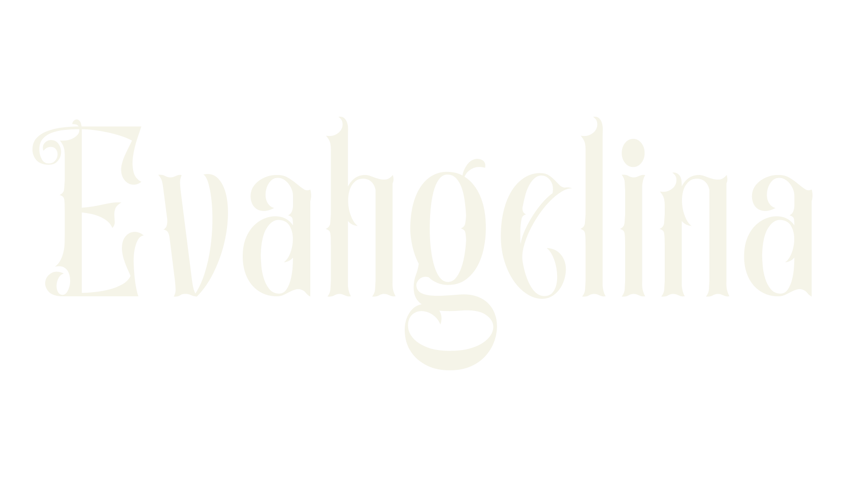 Evahgelina, antique font preview