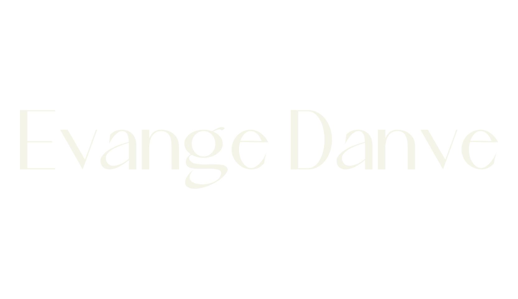 Evange Danve, cafe font preview