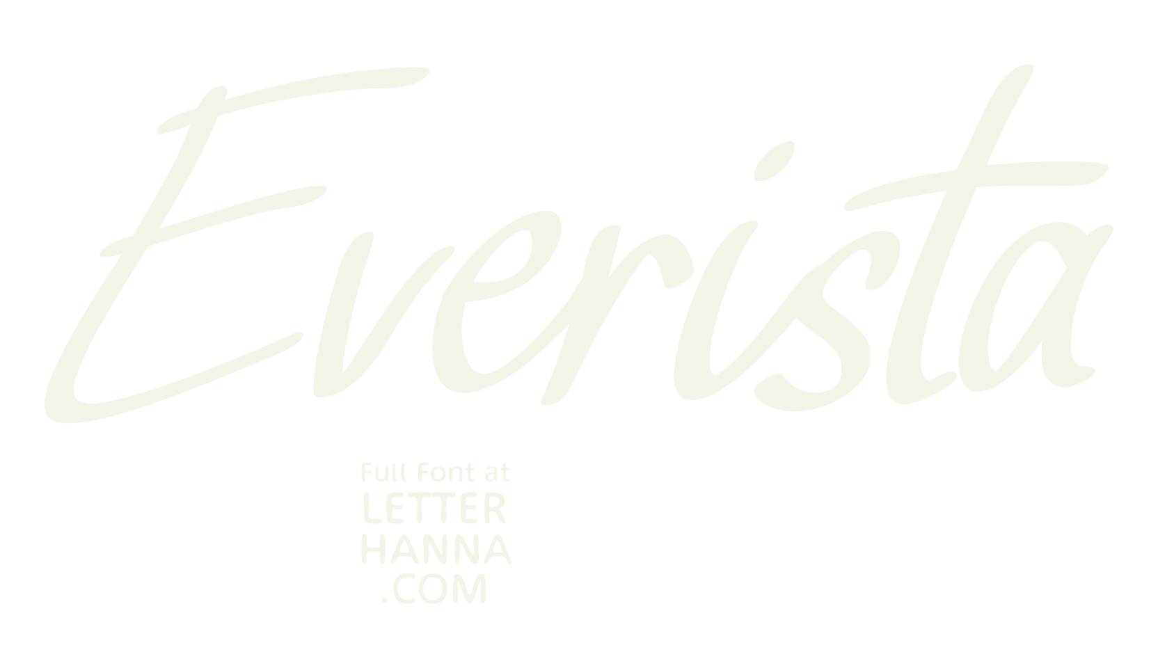 Everista, script font preview