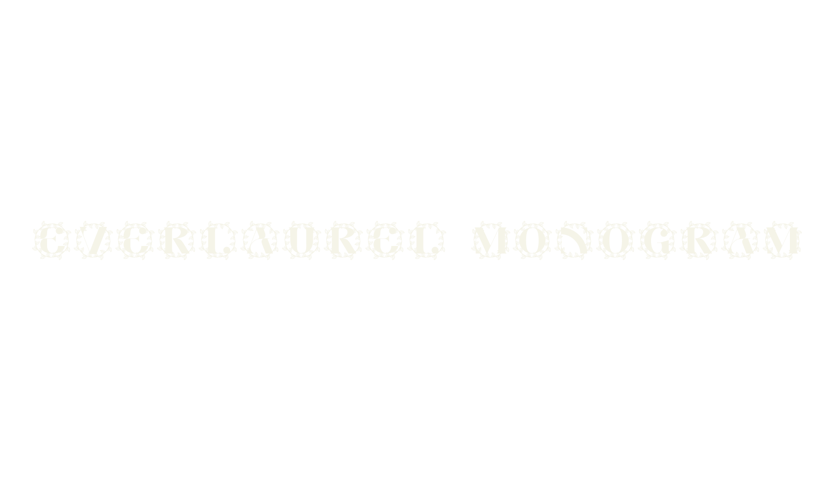 Everlaurel Monogram, art deco font preview