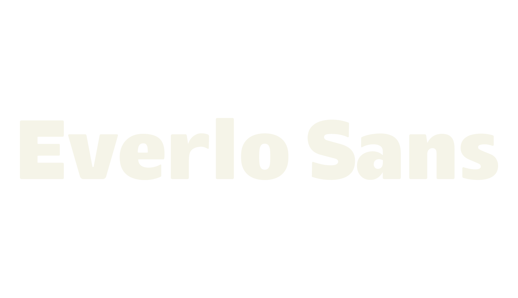 Everlo Sans, sans serif font preview