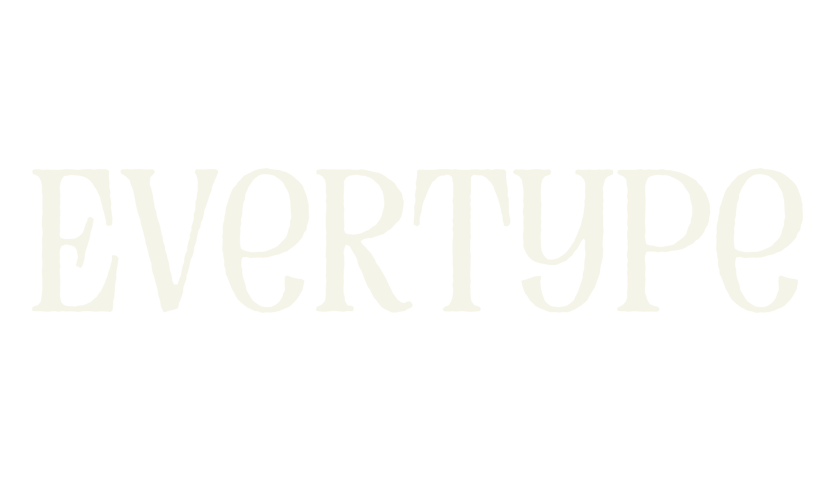 Evertype, lettering font preview