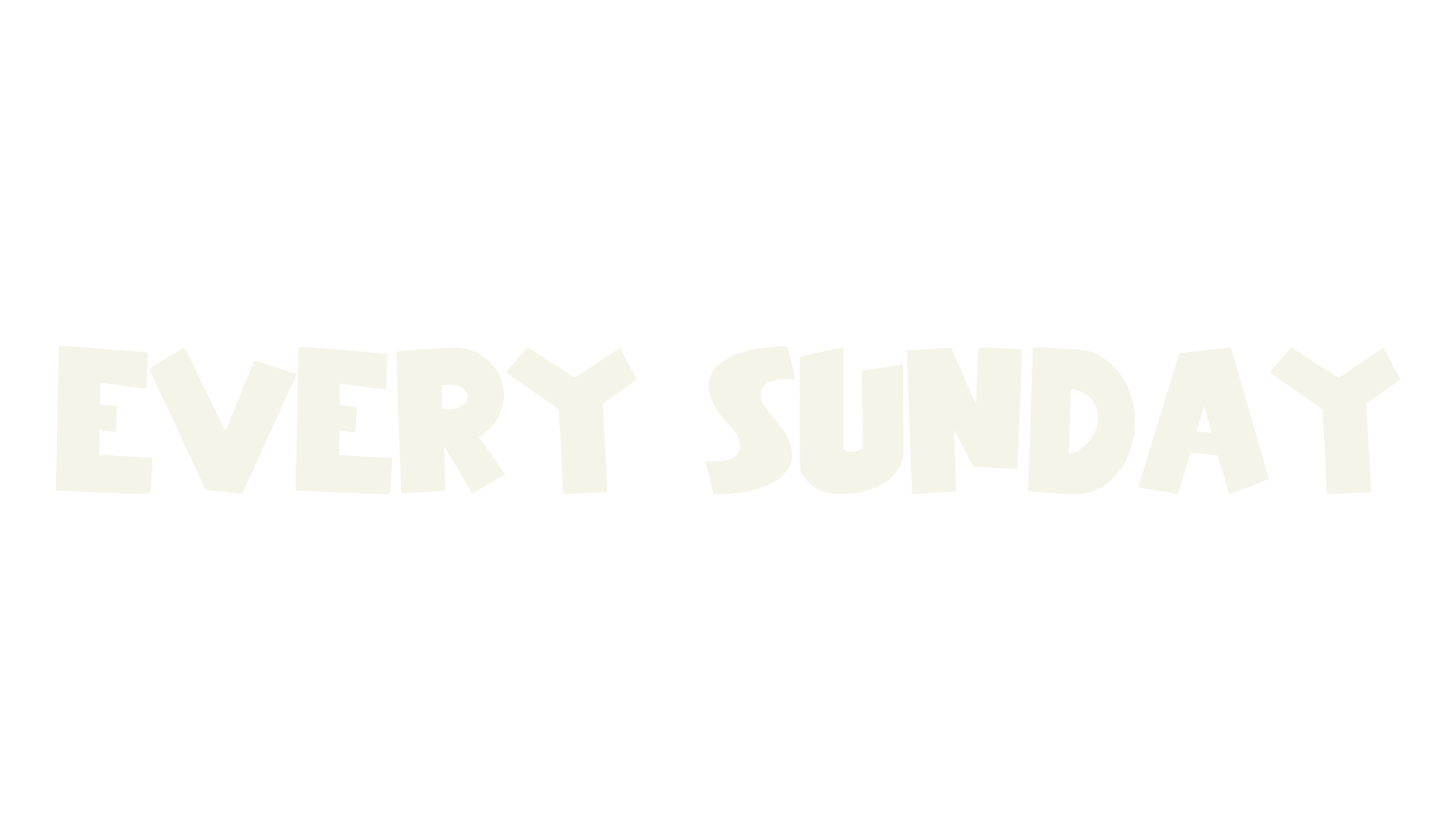 Every Sunday, comic font preview