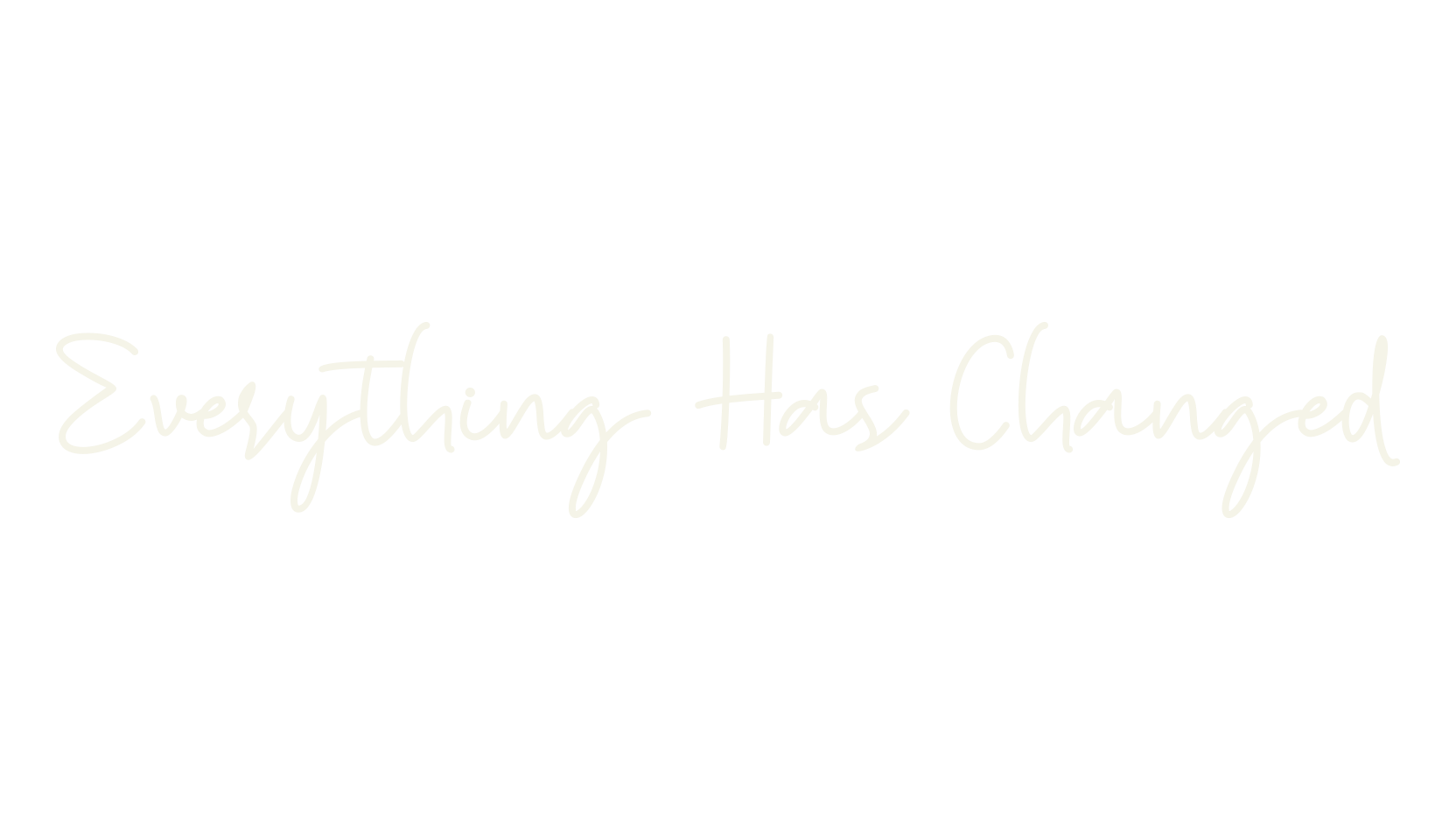 Everything Has Changed, script font preview