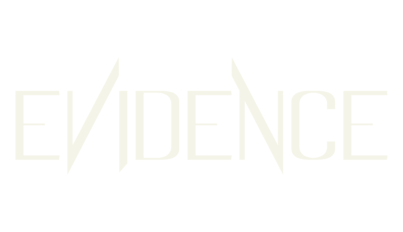 Evidence, futuristic font preview