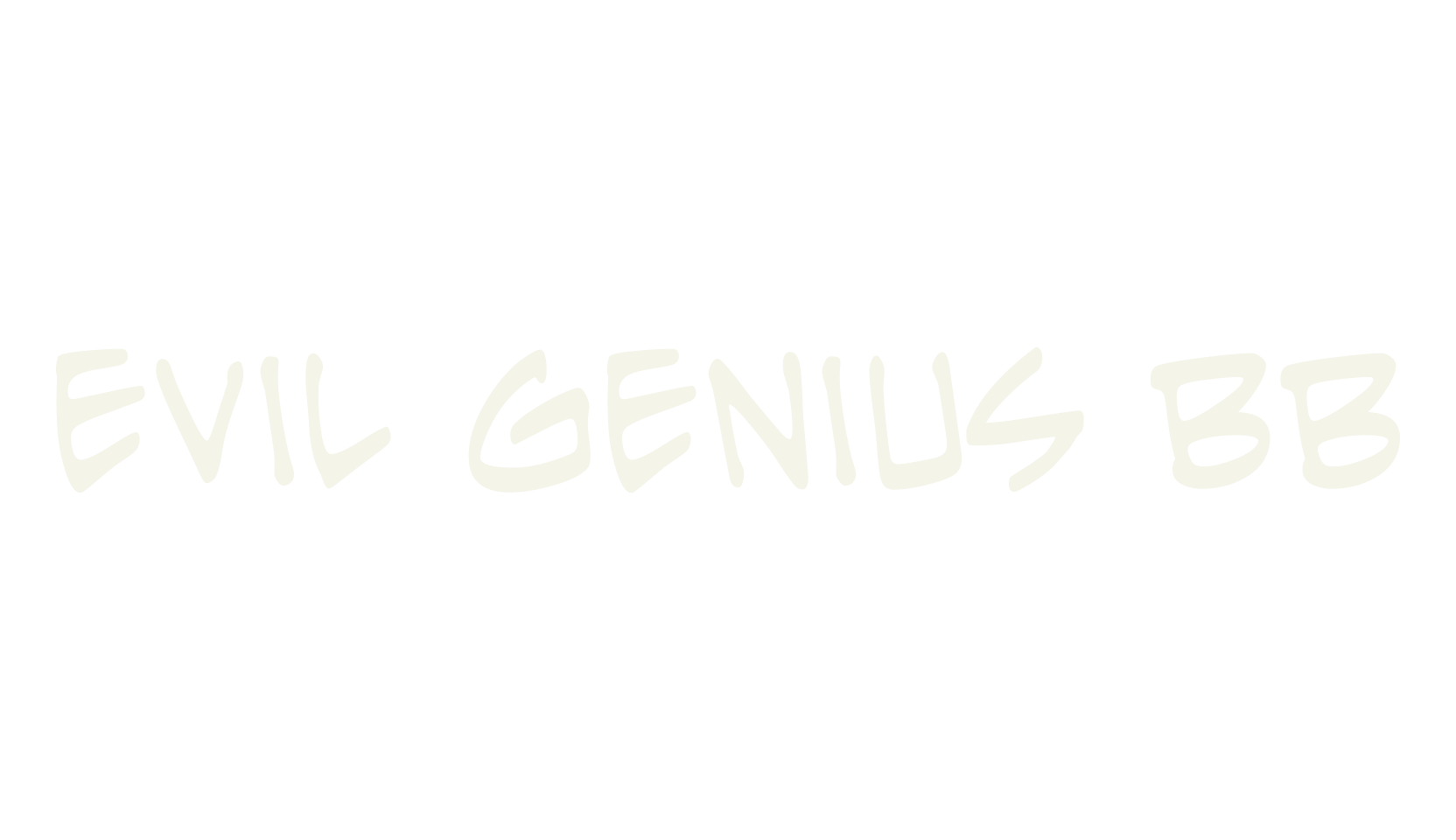 Evil Genius BB, display market font preview