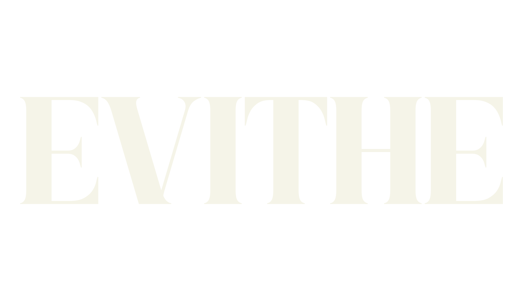 EVITHE, serif font preview