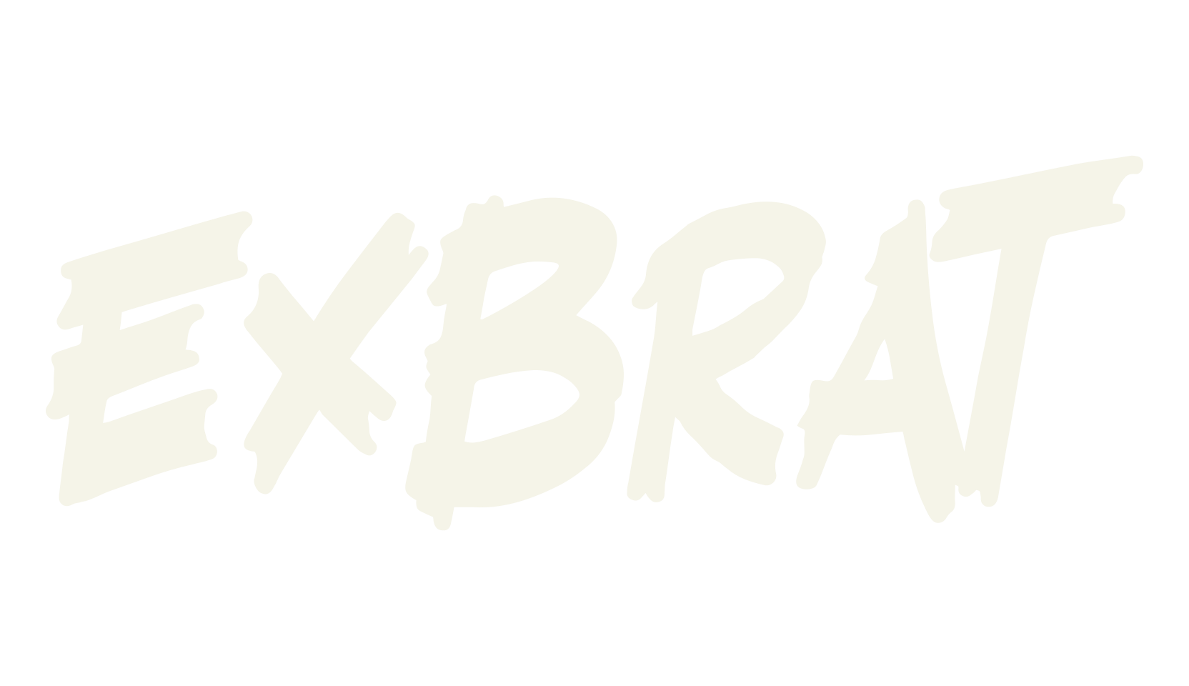 Exbrat, handwritten font preview
