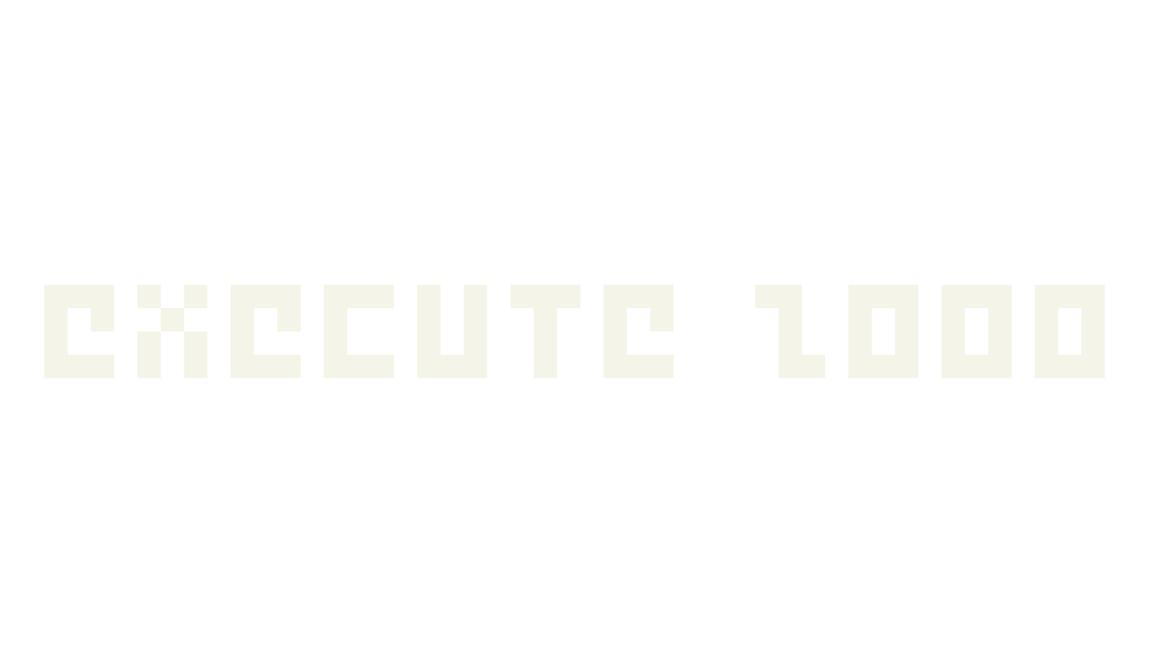 Execute 2000, pixel font preview